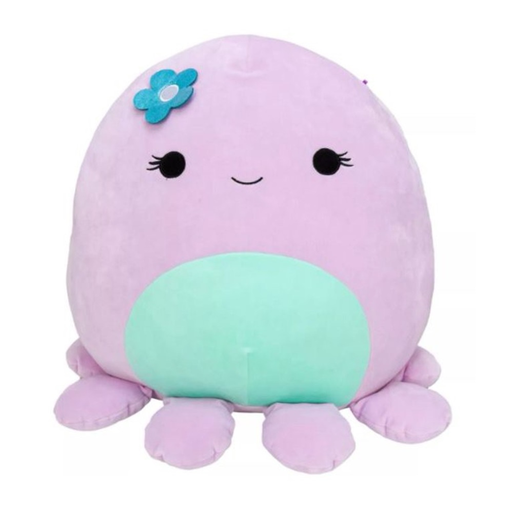 violet the octopus squishmallow with flower